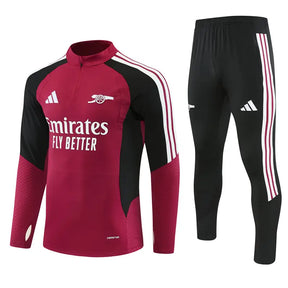 Tuta Half-zip Arsenal 26/27 Uomo Rosso Bordeaux e Nero | Tuta da Calcio