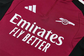 Tuta Half-zip Arsenal 26/27 Uomo Rosso Bordeaux e Nero | Tuta da Calcio