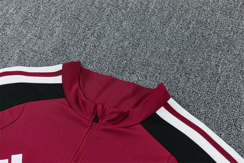 Tuta Half-zip Arsenal 26/27 Uomo Rosso Bordeaux e Nero | Tuta da Calcio