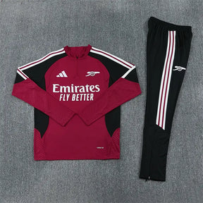 Tuta Half-zip Arsenal 26/27 Uomo Rosso Bordeaux e Nero | Tuta da Calcio