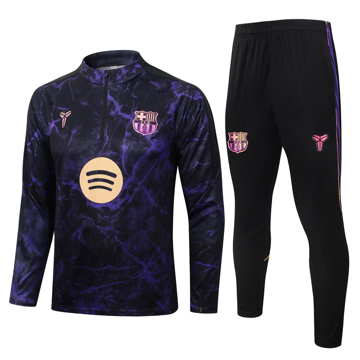 Tuta Half-zip Barcelona 26/27 Uomo Nero/Viola | Tuta da Calcio