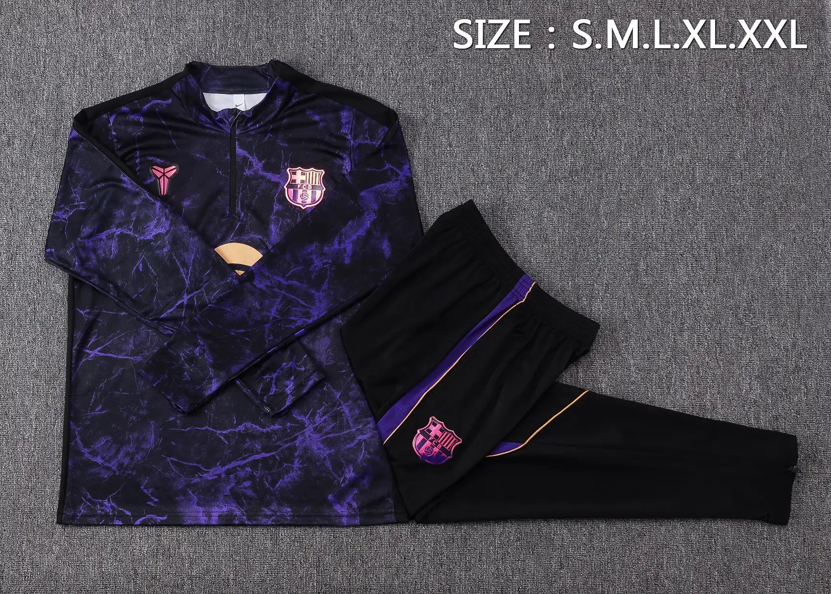 Tuta Half-zip Barcelona 26/27 Uomo Nero/Viola | Tuta da Calcio