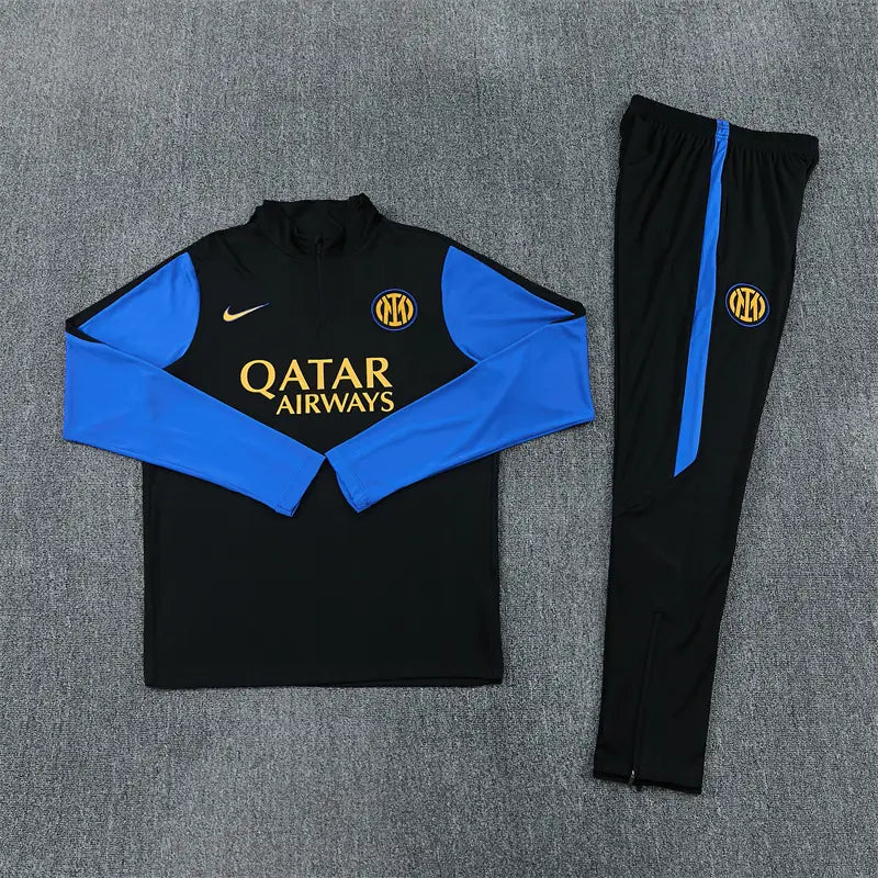 Tuta Half-zip Inter Milan 26/27 Uomo Nero e Blu | Tuta da Calcio