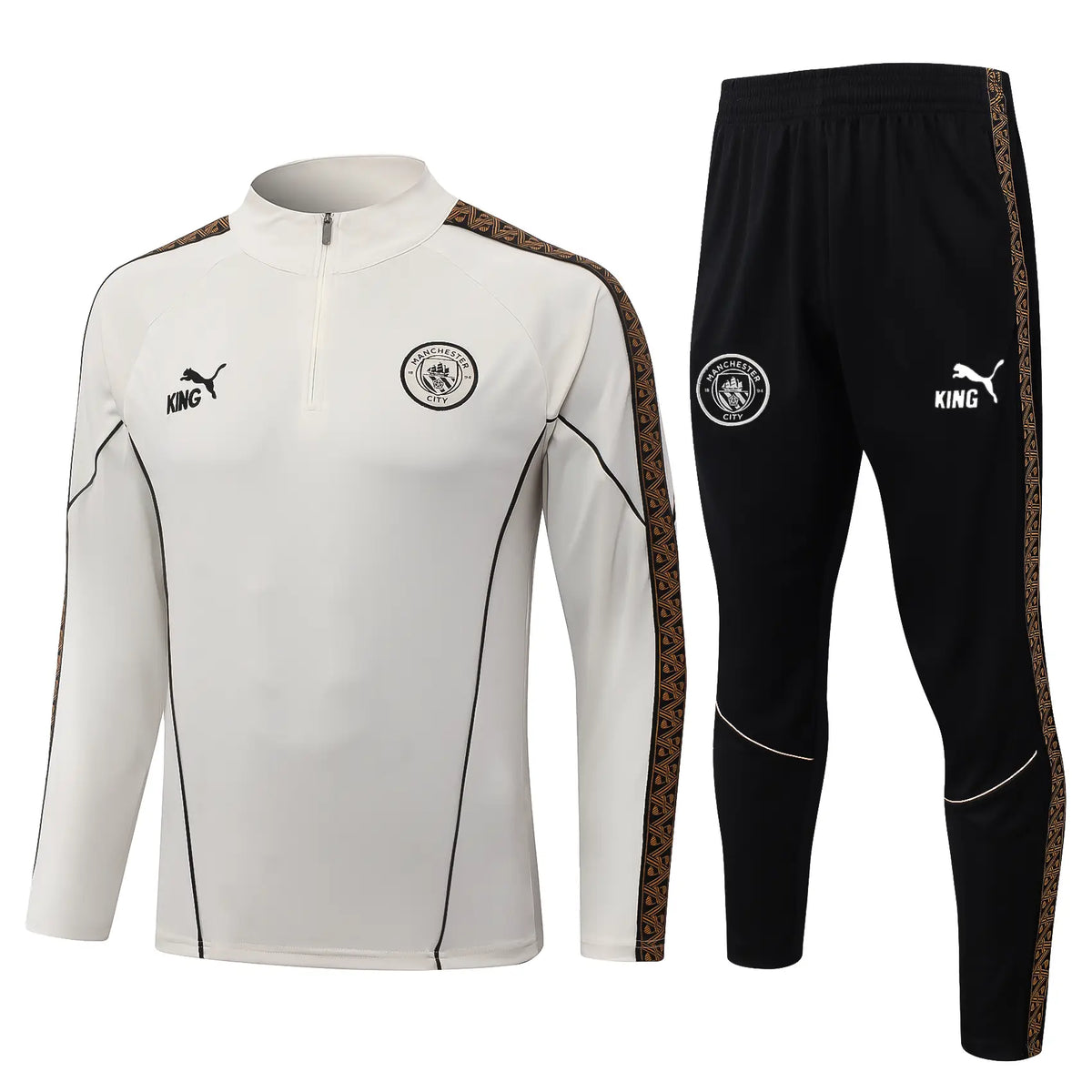 Tuta Half-zip Manchester City 26/27 Uomo Bianco e Nero | Tuta da Calcio