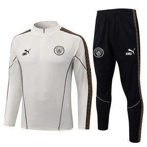 Tuta Half-zip Manchester City 26/27 Uomo Bianco e Nero | Tuta da Calcio