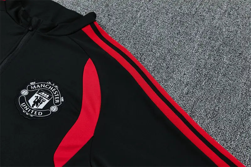 Tuta Half-zip Manchester United 26/27 Uomo Nero e Rosso | Tuta da Calcio