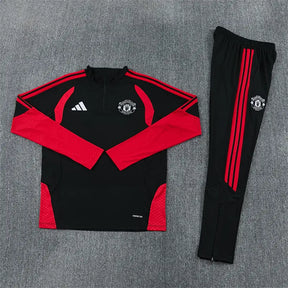 Tuta Half-zip Manchester United 26/27 Uomo Nero e Rosso | Tuta da Calcio