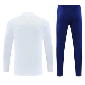Tuta Half-zip Marseille 26/27 Uomo Bianco e Blu Navy | Tuta da Calcio