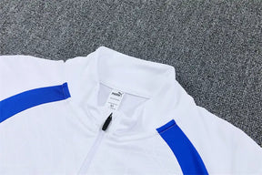 Tuta Half-zip Marseille 26/27 Uomo Bianco e Blu Navy | Tuta da Calcio
