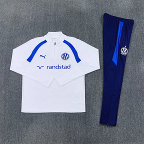 Tuta Half-zip Marseille 26/27 Uomo Bianco e Blu Navy | Tuta da Calcio