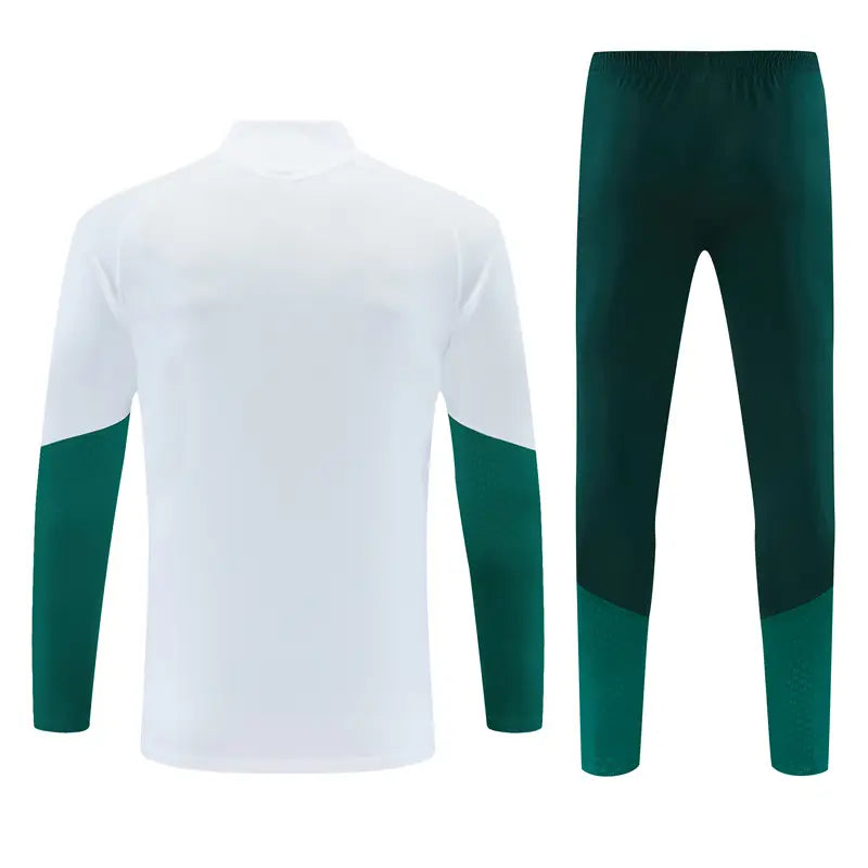 Tuta Half-zip Real Madrid 26/27 Uomo Bianco e Verde | Tuta da Calcio
