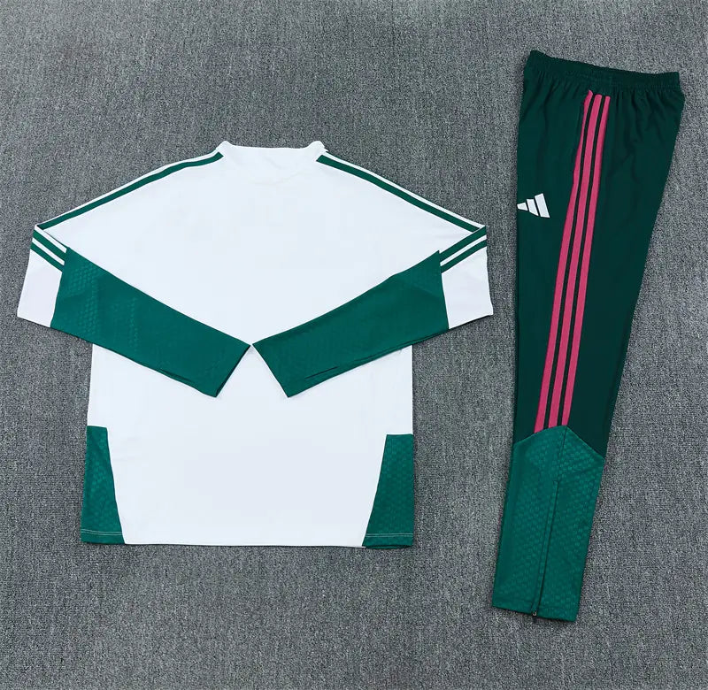 Tuta Half-zip Real Madrid 26/27 Uomo Bianco e Verde | Tuta da Calcio
