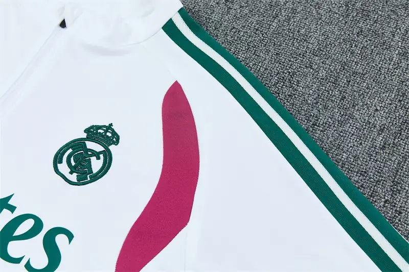 Tuta Half-zip Real Madrid 26/27 Uomo Bianco e Verde | Tuta da Calcio