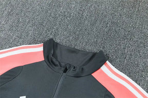 Tuta Half-zip Real Madrid 26/27 Uomo Grigio Antracite e Rosa Corallo | Tuta da Calcio