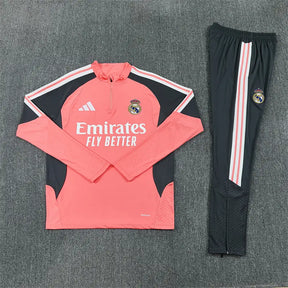 Tuta Half-zip Real Madrid 26/27 Uomo Rosa Corallo | Tuta da Calcio
