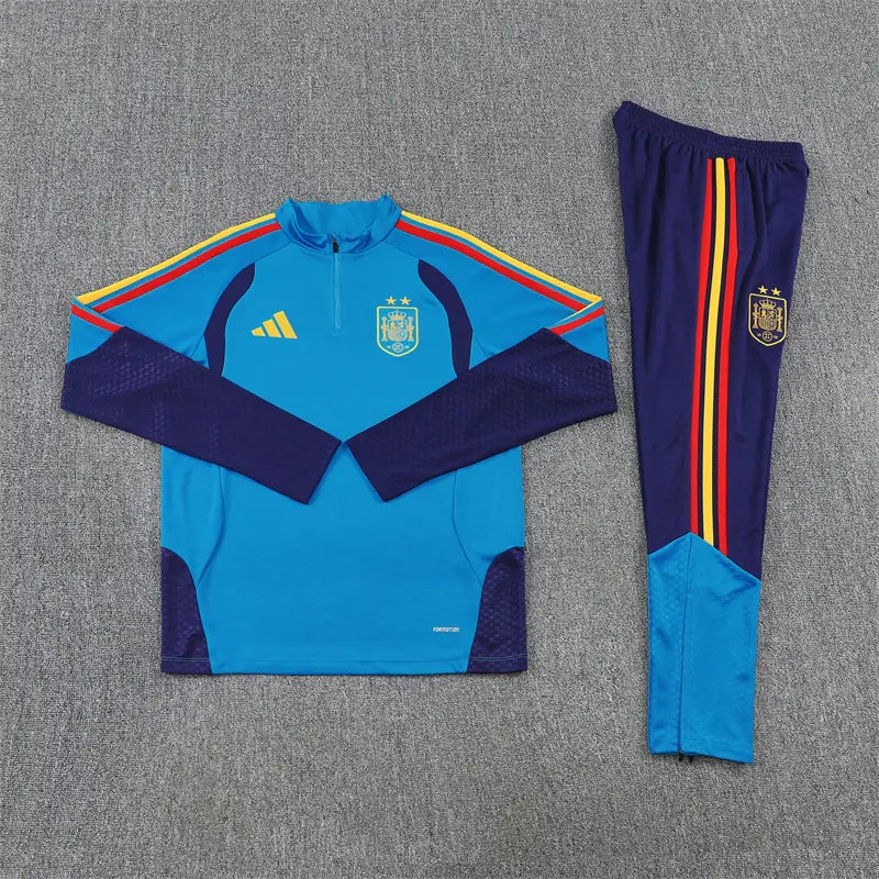 Tuta Half-zip Spagna 26/27 Uomo Azzurro e Blu Navy | Tuta da Calcio
