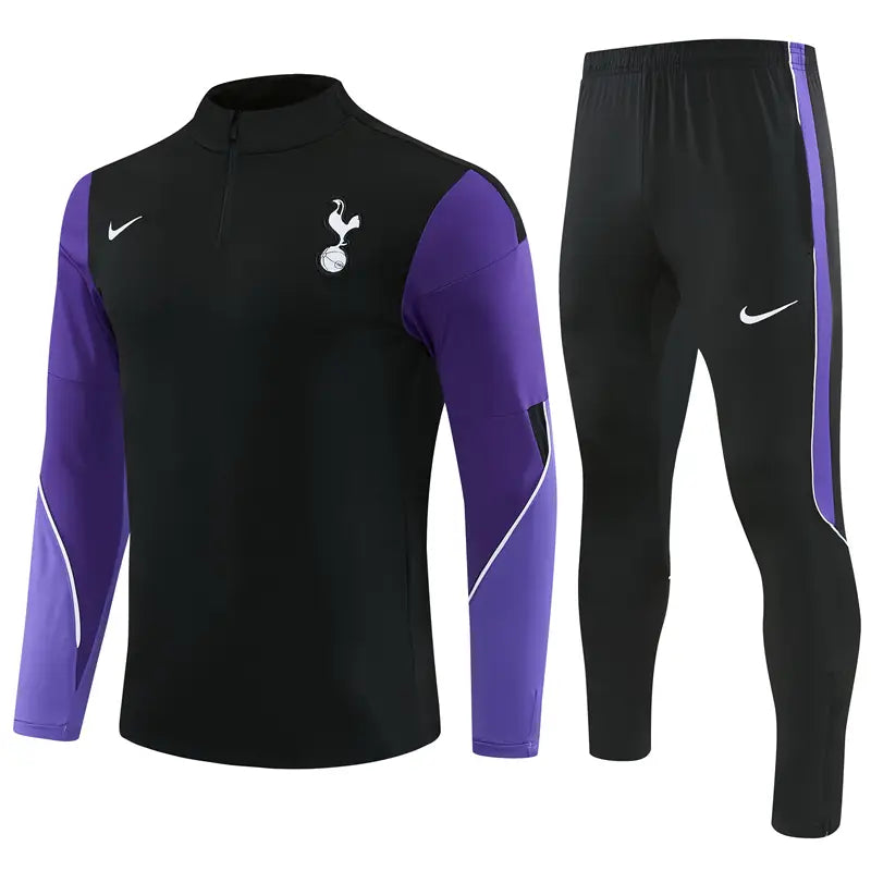 Tuta Half-zip Tottenham 26/27 Uomo Nero e Viola | Tuta da Calcio