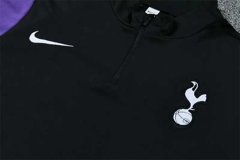 Tuta Half-zip Tottenham 26/27 Uomo Nero e Viola | Tuta da Calcio