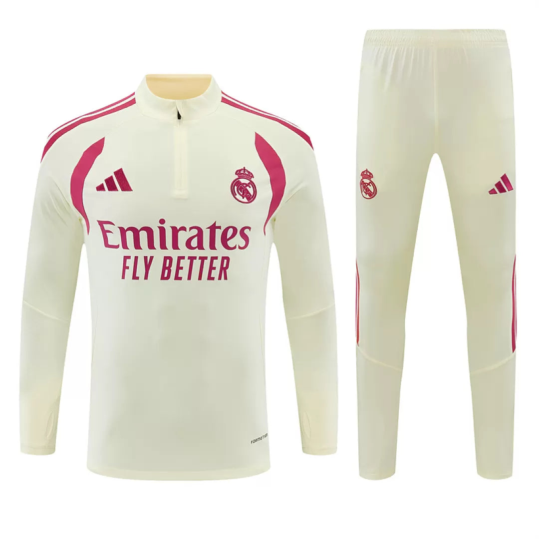 Tuta Real Madrid 26/27 Uomo Bianco Crema | Maglia da Calcio